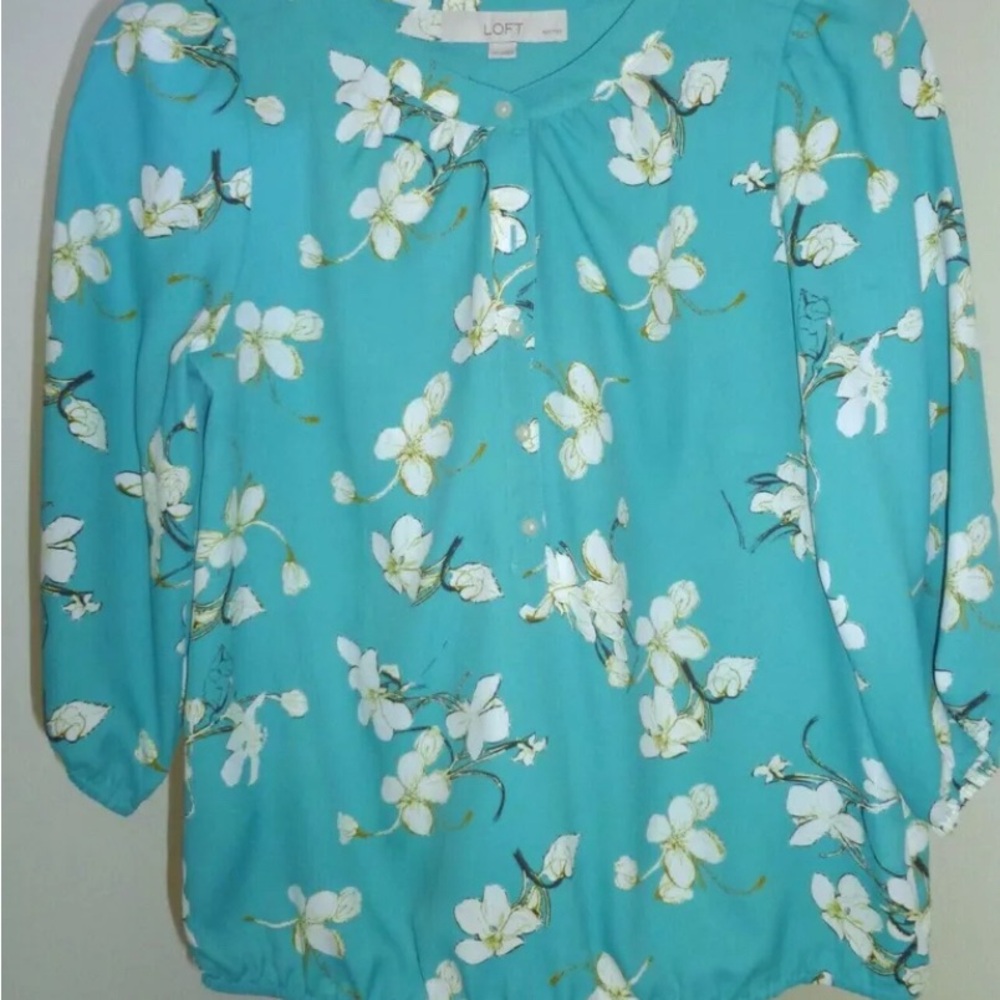 Loft 3/4 sleeve blouse, size M